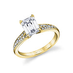 Auravie Channel Set Double Row Split Shank Engagement Ring - Skye
