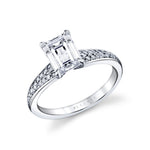 Auravie Channel Set Double Row Split Shank Engagement Ring - Skye
