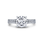 Auravie Channel Set Double Row Diamond Engagement Ring - Lacey