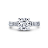 Auravie Channel Set Double Row Diamond Engagement Ring - Lacey