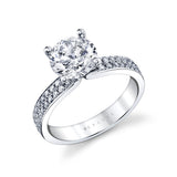 Auravie Channel Set Double Row Diamond Engagement Ring - Lacey