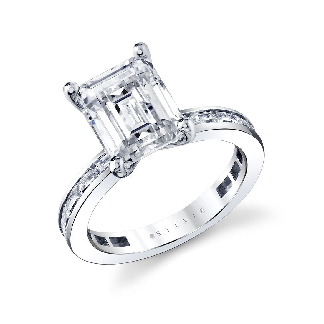 Auravie Channel Set Baguette Engagement Ring - Hania
