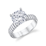 Auravie Flush Set Diamond Engagement Ring - Elara