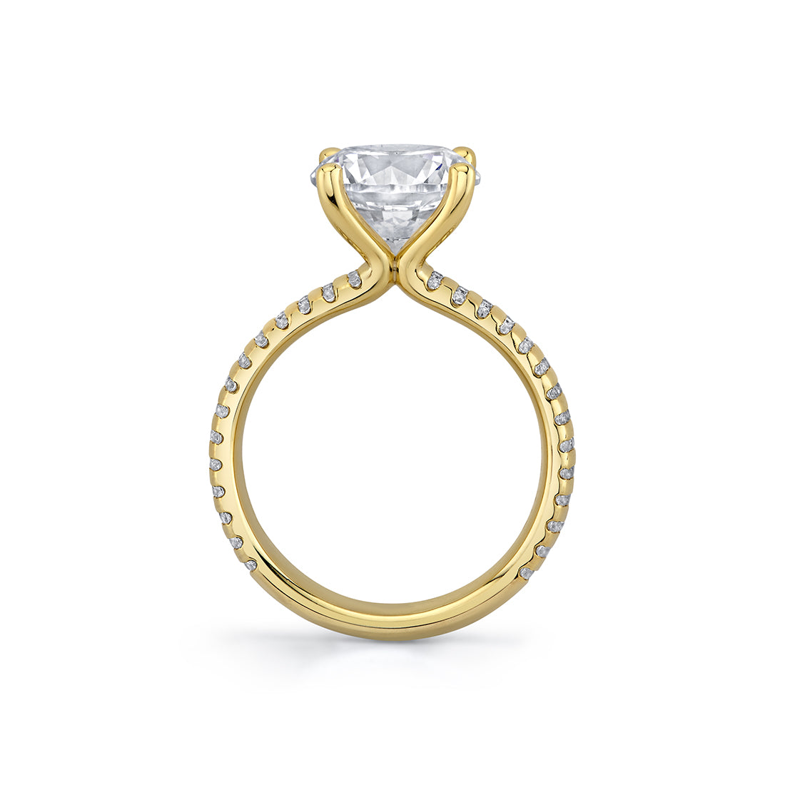 Auravie Flush Set Diamond Engagement Ring - Elara