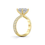 Auravie Flush Set Diamond Engagement Ring - Elara