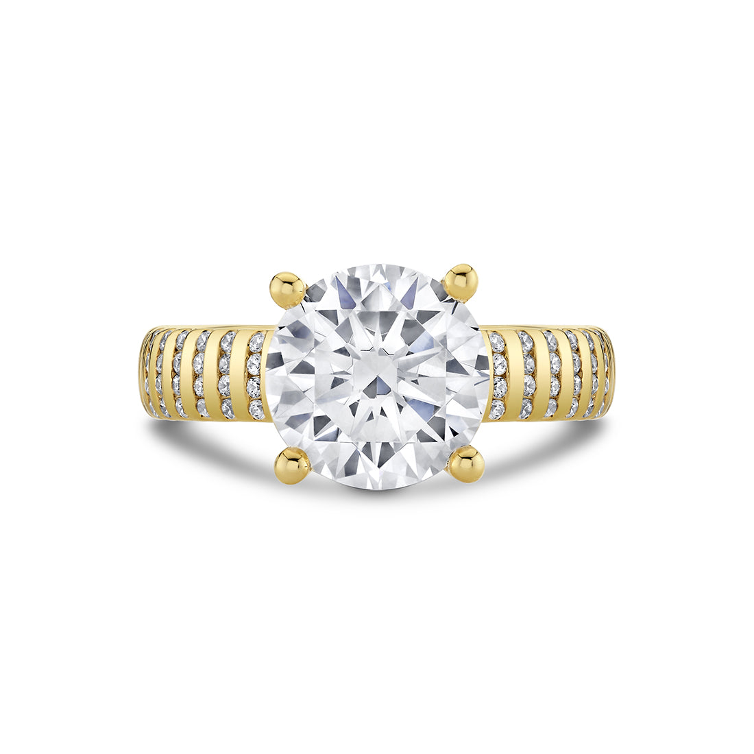 Auravie Flush Set Diamond Engagement Ring - Elara