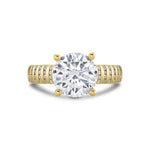 Auravie Flush Set Diamond Engagement Ring - Elara