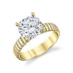 Auravie Flush Set Diamond Engagement Ring - Elara