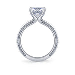 Auravie Flush Set Diamond Split Shank Engagement Ring - Cora