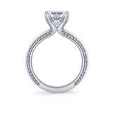 Auravie Flush Set Diamond Split Shank Engagement Ring - Cora