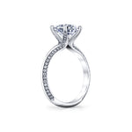 Auravie Flush Set Diamond Split Shank Engagement Ring - Cora