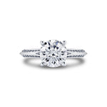 Auravie Flush Set Diamond Split Shank Engagement Ring - Cora