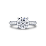 Auravie Flush Set Diamond Split Shank Engagement Ring - Cora