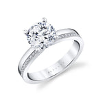 Auravie Flush Set Diamond Two Tone Engagement Ring - Reese