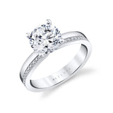 Auravie Flush Set Diamond Two Tone Engagement Ring - Reese