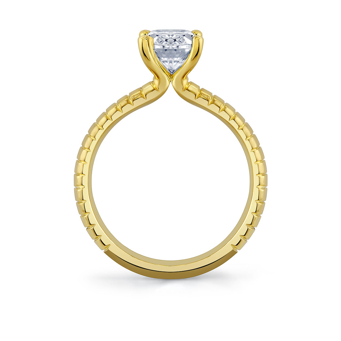 Auravie Engraved Solitaire Engagement Ring - Thalia