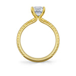 Auravie Engraved Solitaire Engagement Ring - Thalia