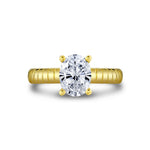 Auravie Engraved Solitaire Engagement Ring - Thalia