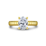 Auravie Engraved Solitaire Engagement Ring - Thalia