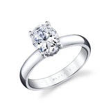 Oval Cut Solitaire Hidden Halo Engagement Ring - Briar