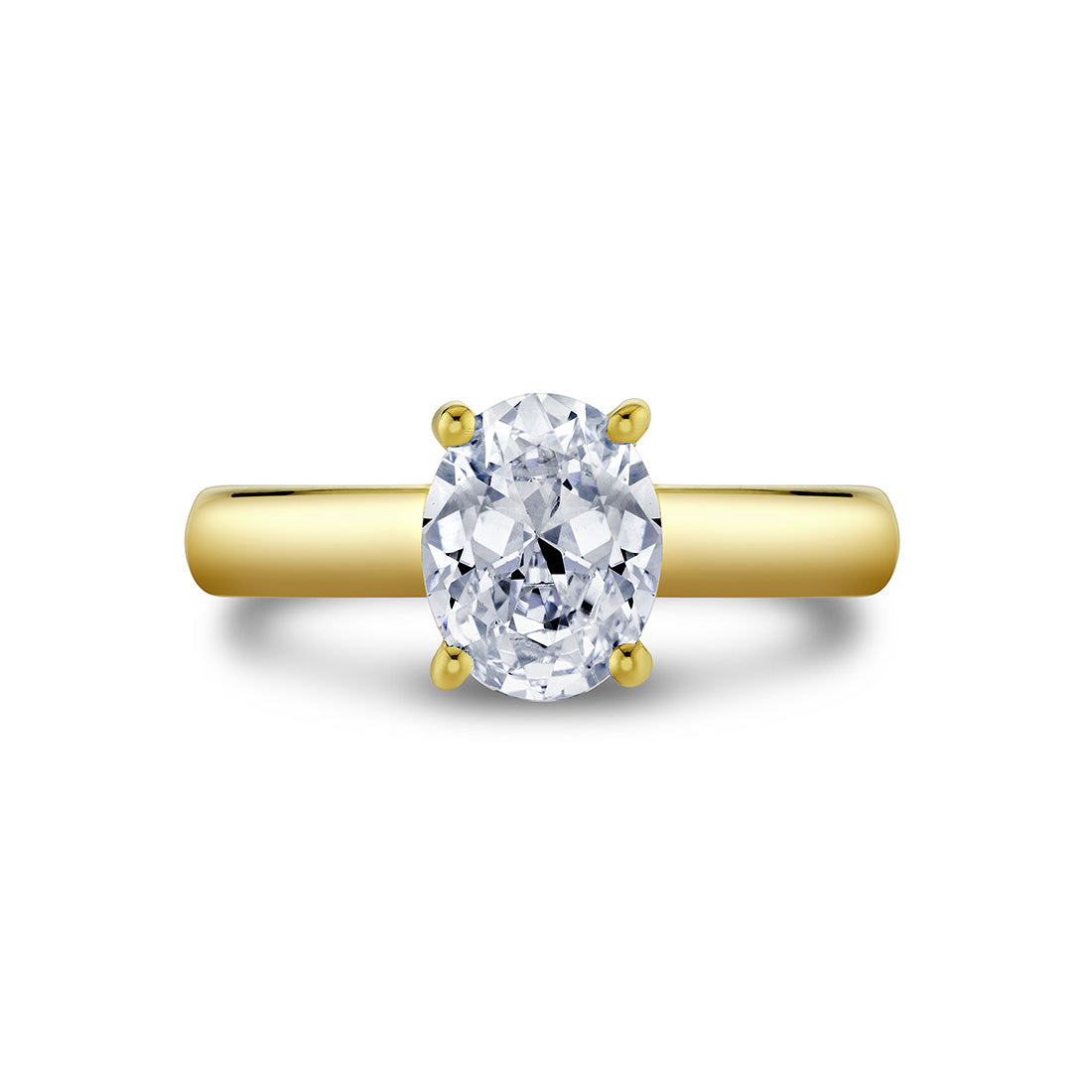 Oval Cut Solitaire Hidden Halo Engagement Ring - Briar