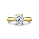 Oval Cut Solitaire Hidden Halo Engagement Ring - Briar