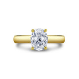 Oval Cut Solitaire Hidden Halo Engagement Ring - Briar