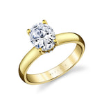 Oval Cut Solitaire Hidden Halo Engagement Ring - Briar