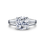 Round Cut Solitaire Split Shank Engagement Ring - Jovie
