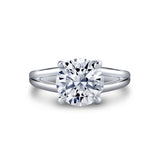 Round Cut Solitaire Split Shank Engagement Ring - Jovie