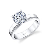 Auravie Flush Set Diamond Two Tone Engagement Ring - Oriana