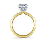 Auravie Flush Set Diamond Two Tone Engagement Ring - Oriana