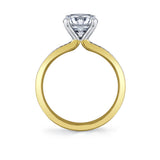 Auravie Flush Set Diamond Two Tone Engagement Ring - Oriana