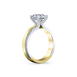 Auravie Flush Set Diamond Two Tone Engagement Ring - Oriana