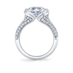 Shell Auranova Shell Tip Cascade Half Bezel Pave Engagement Ring - Tova