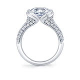 Shell Auranova Shell Tip Cascade Half Bezel Pave Engagement Ring - Tova