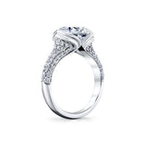 Shell Auranova Shell Tip Cascade Half Bezel Pave Engagement Ring - Tova