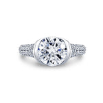 Shell Auranova Shell Tip Cascade Half Bezel Pave Engagement Ring - Tova