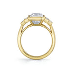 Emerald Cut Bezel Baguette Engagement Ring - Sylvie