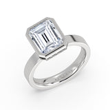 Auravie Channel Baguette Hidden Halo Engagement Ring - Margeaux