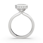 Auravie Channel Baguette Hidden Halo Engagement Ring - Margeaux
