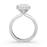 Auravie Channel Baguette Hidden Halo Engagement Ring - Margeaux
