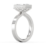Auravie Channel Baguette Hidden Halo Engagement Ring - Margeaux