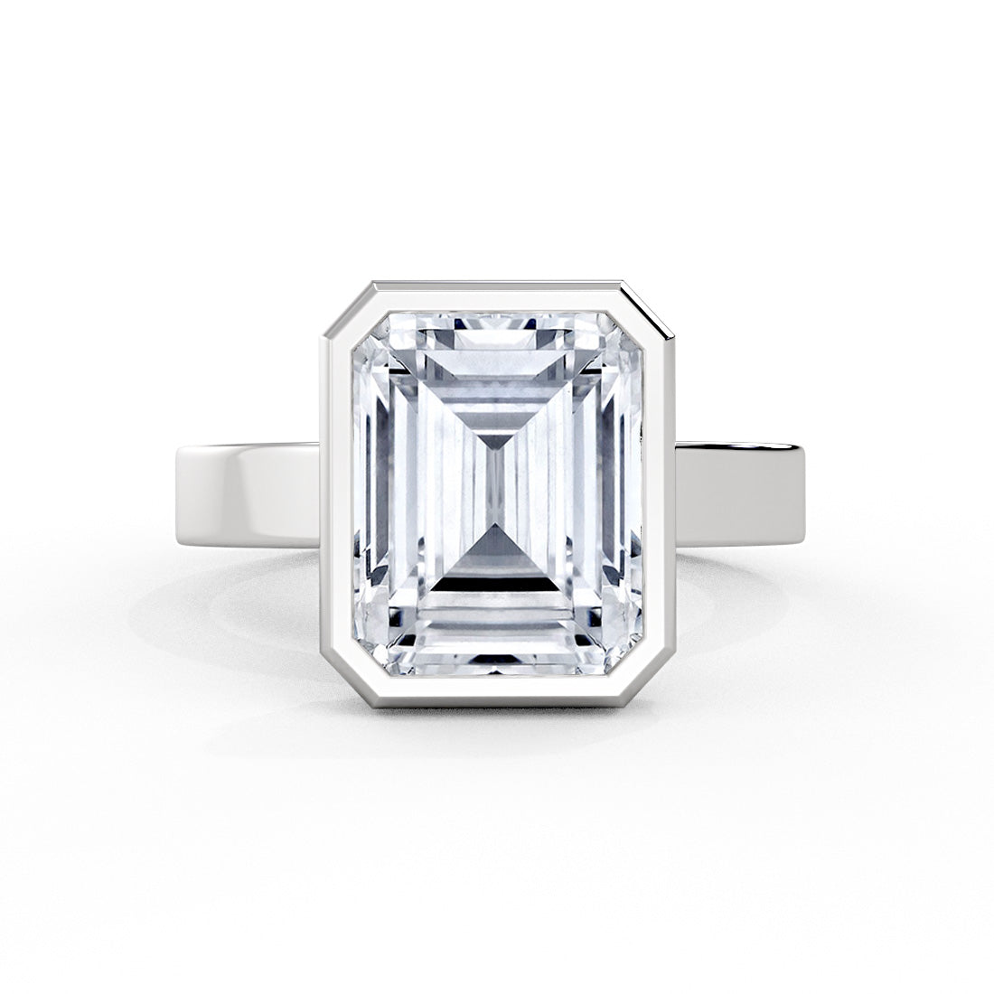 Auravie Channel Baguette Hidden Halo Engagement Ring - Margeaux