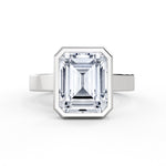 Auravie Channel Baguette Hidden Halo Engagement Ring - Margeaux