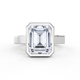 Auravie Channel Baguette Hidden Halo Engagement Ring - Margeaux