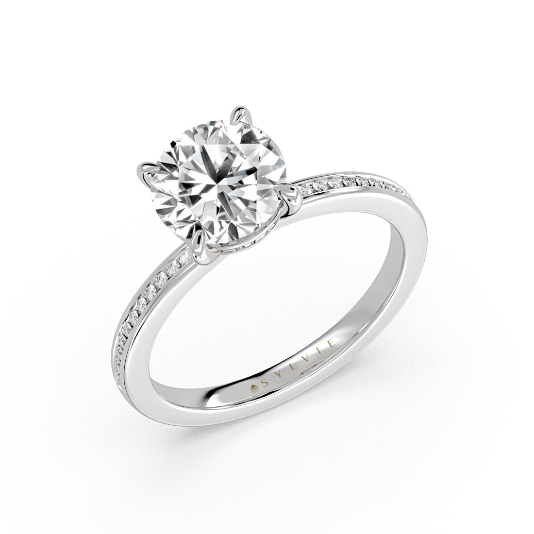 Round Cut Channel Set Diamond Engagement Ring - Genesis