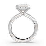Encore Emerald Cut Bezel Engagement Ring with Channel Set Baguettes - Simone