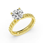 Auravie Grooved Engagement Ring - Romy