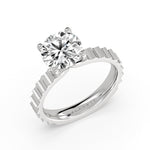 Auravie Grooved Engagement Ring - Romy
